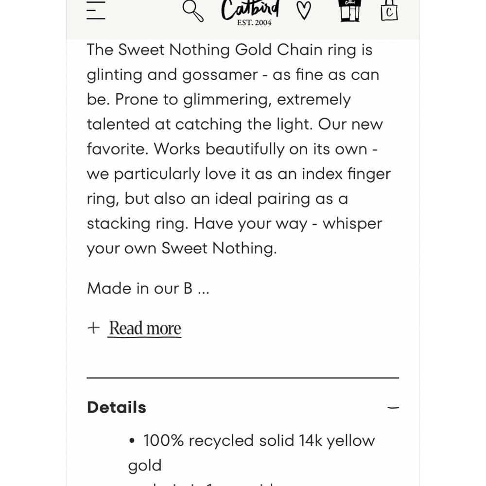 Catbird Sweet Nothing Rings - SET OF THREE - Picture 2 of 4